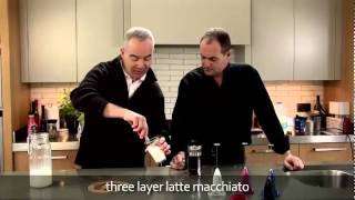 aerolatte  milk frother makes three layer caffè latte macchiato [upl. by Demb]