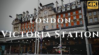 London Victoria Station Walk Through England 4K [upl. by Eelarak]