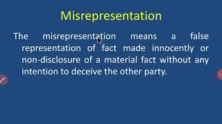 Misrepresentation [upl. by Svensen]